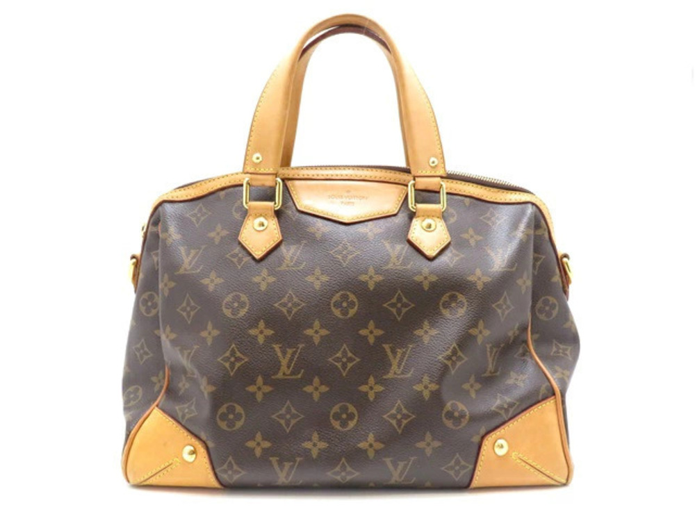 LOUIS VUITTON Retiro Monogram Bag Tote Canvas Brown